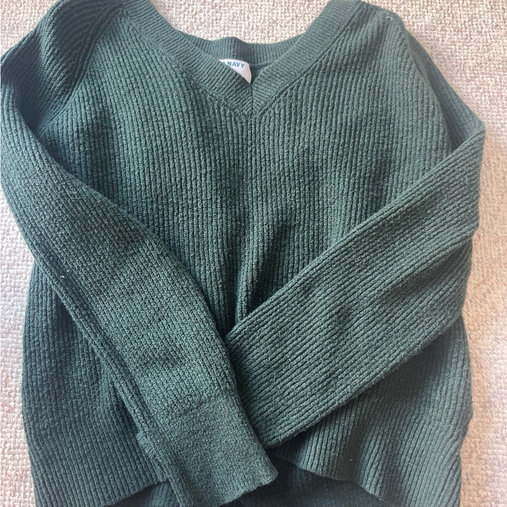 Old Navy Dark Green Crew Neck Sweater